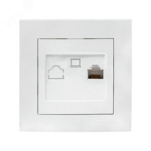 Валенсия розетка компьютерная RJ-45 1-местная белая PROxima